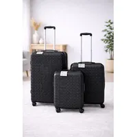 Set 3 Maletas Rigidas Ruedas 360 Negra 26