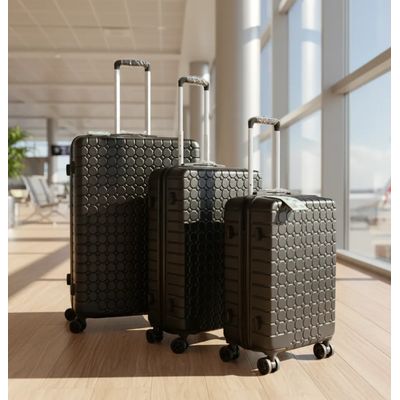 Imagen 2 del producto Set 3 Maletas Rigidas Ruedas 360 Negra 26