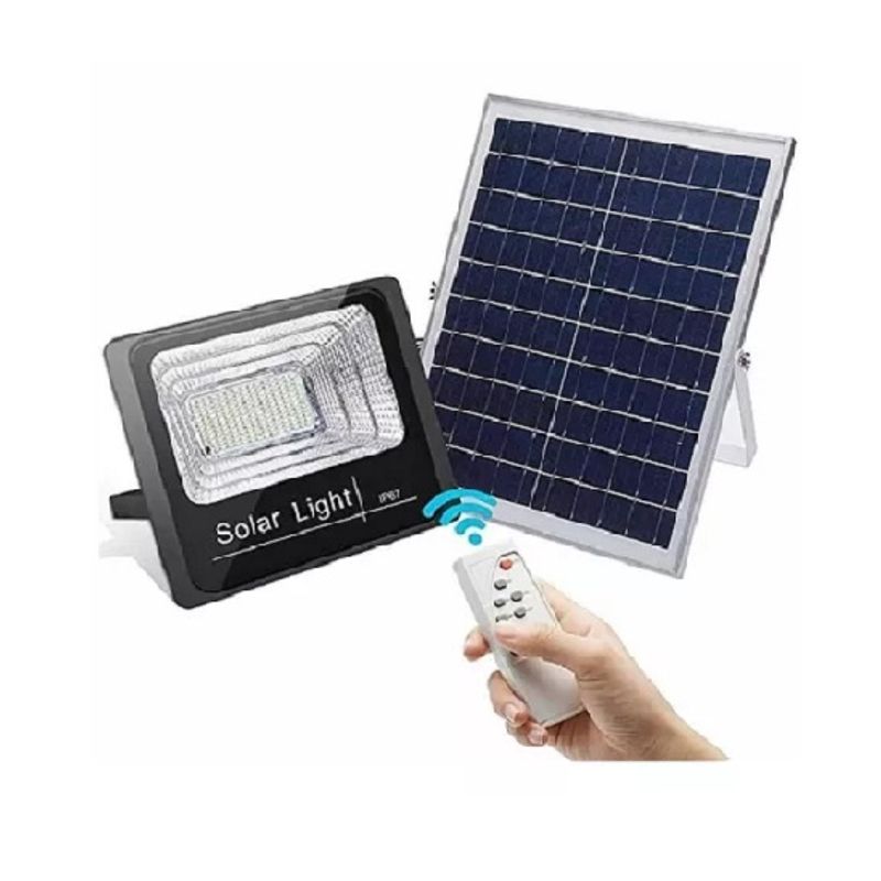 GENERICO - Lampara Foco Solar 224 Led 200w + Panel Solar Control Remoto 003258