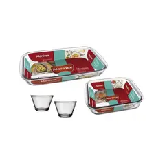 GENERICO - Pack Asaderas Rectangular Flaneras Marinex 4pcs