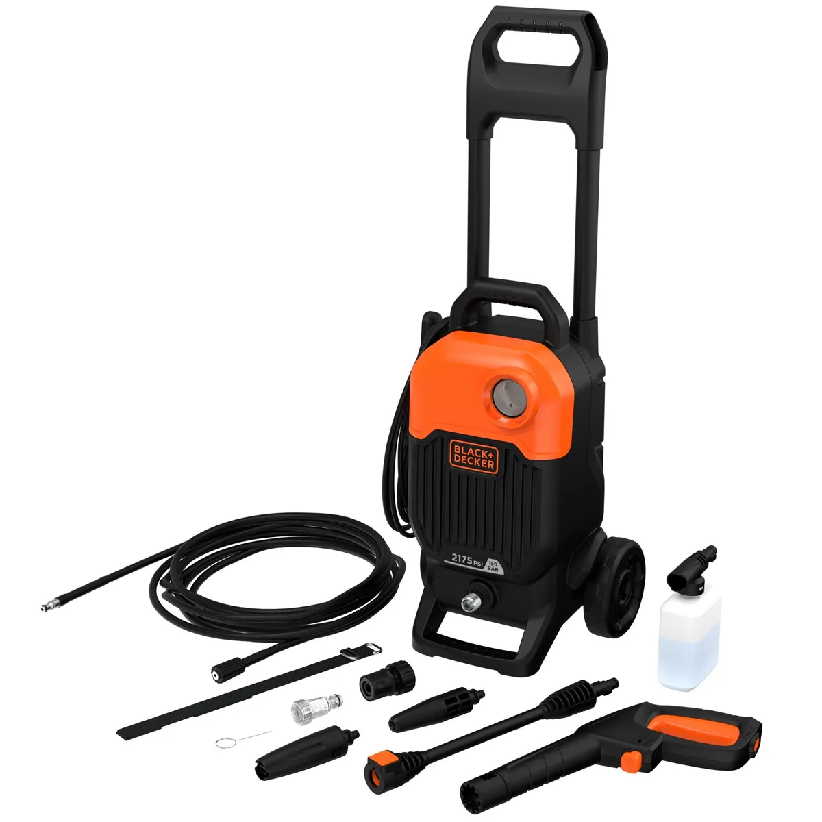BLACK+DECKER - Hidrolavadora Alta Presión 2175 PSI 2000W BLACK+DECKER 