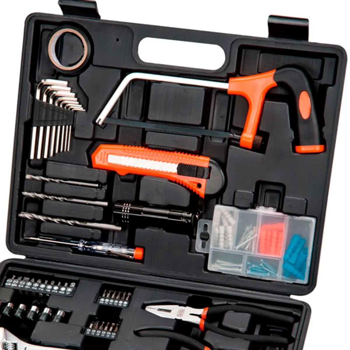 BLACK+DECKER - Set 107 piezas herramientas manuales BLACK+DECKER BMT107C-LA