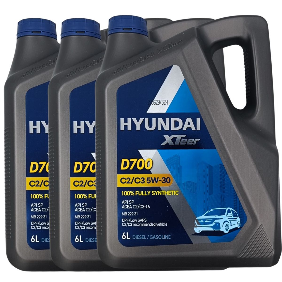 HYUNDAI - Aceite 5w-30 Hyundai Xteer Sintético API SNACEA C3 6lt X3