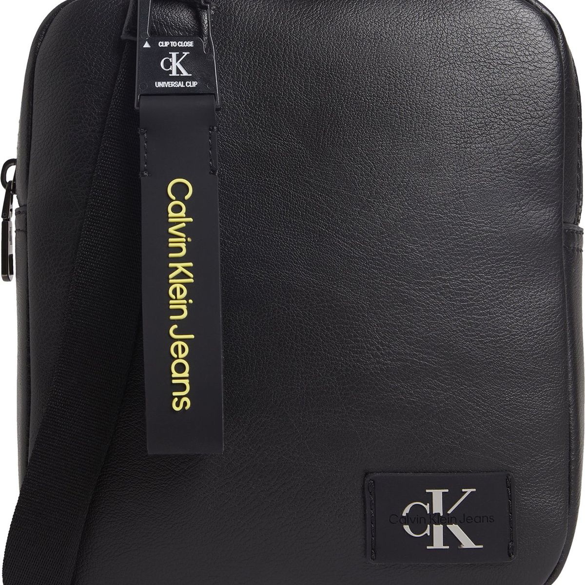 CALVIN KLEIN - Cartera Tagged Reporter Negro Calvin Klein