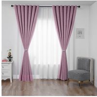 Cortinas gruesa engomada 100% blackout, ROSA 2 lienzo 140x230