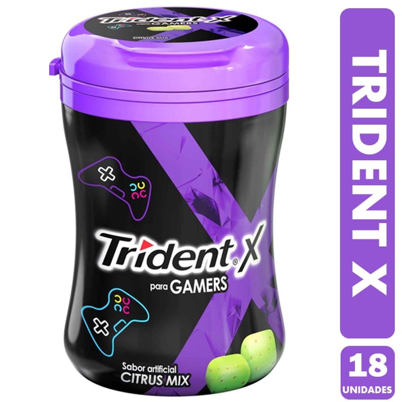 TRIDENT - Trindent En Frasco - Trindent X Para Gamers Frasco Con 18U