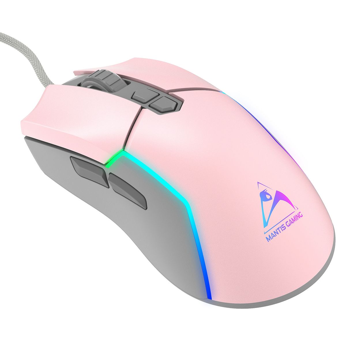 MANTIS GAMING - Mouse gamer phantom m25 rosado