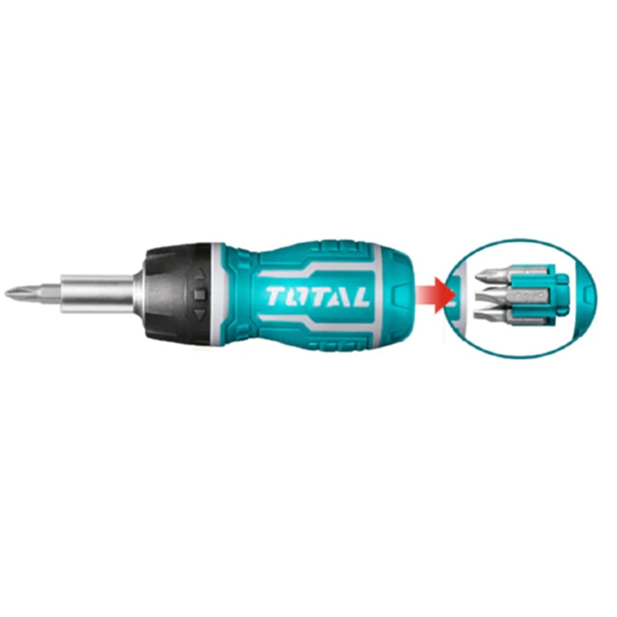 TOTAL TOOLS - Destornillador Ratchet 8 En 1 Total Tacsds1726