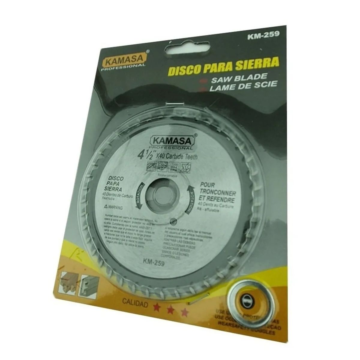 KAMASA - Disco Sierra Circular 4 1/2 Pulgadas 40 Dientes Kamasa