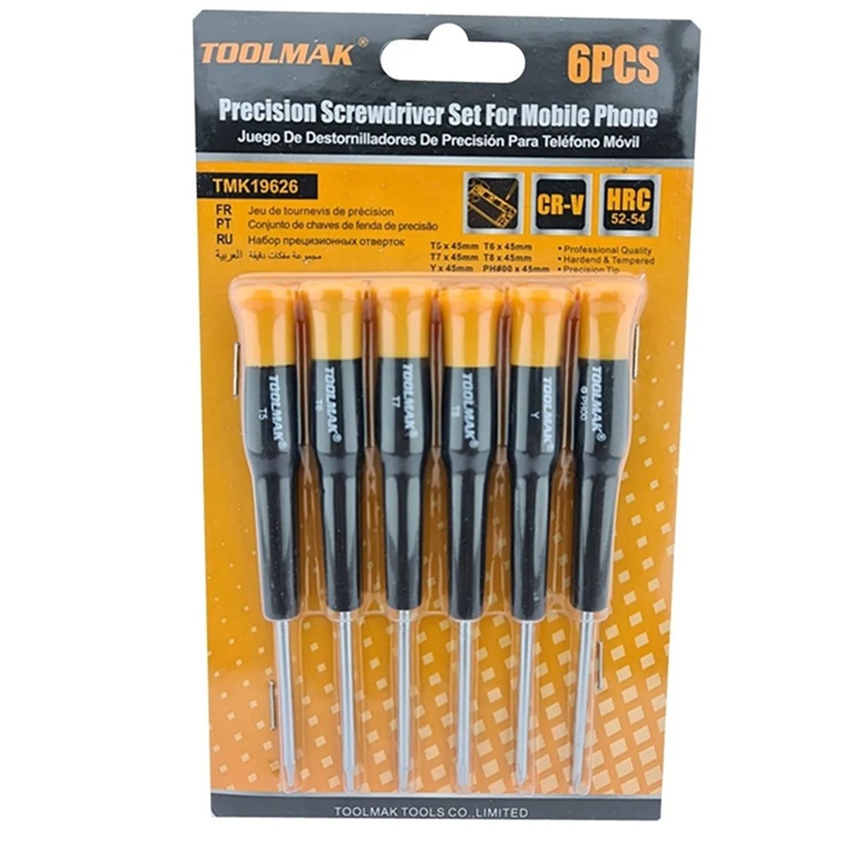 GENERICO - Kit Juego De Destornilladores Para Celular 6 Piezas Toolmak