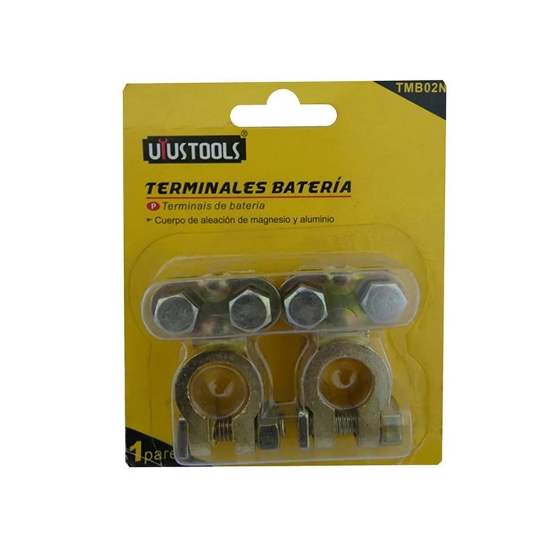 GENERICO - Terminales Bornes Para Bateria Auto 12v 6e Positivonegativo