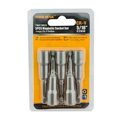 GENERICO - Juego De Adaptadores 5/16 Punta Magnetica 5 Piezas Toolmak