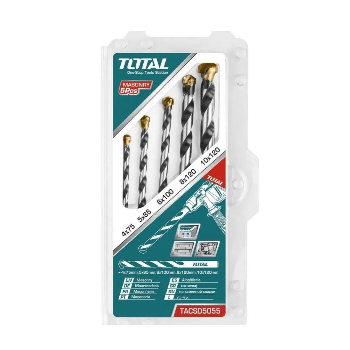 TOTAL TOOLS - Set De Brocas Para Madera 5 Piezas Total TACSD5055