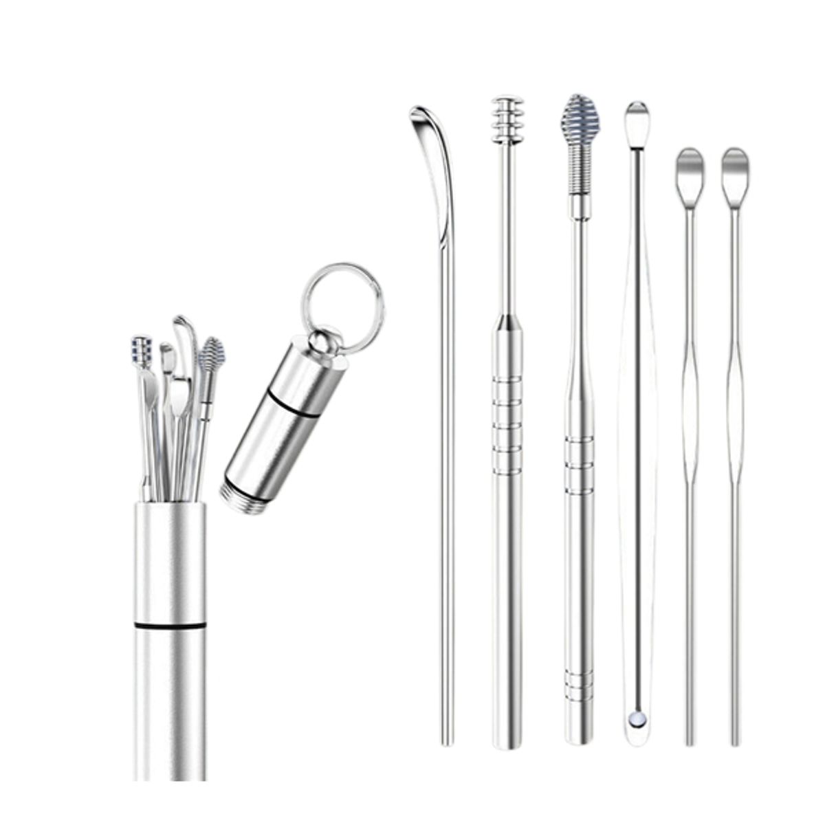 KUANGYE - Limpiadores De Oídos Cureta Removedor Cerumen Extractor Cera