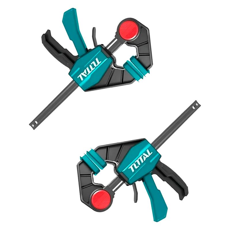 TOTAL TOOLS - Pack 2 Prensa Rapida Madera Carpintero 6 Pulgadas