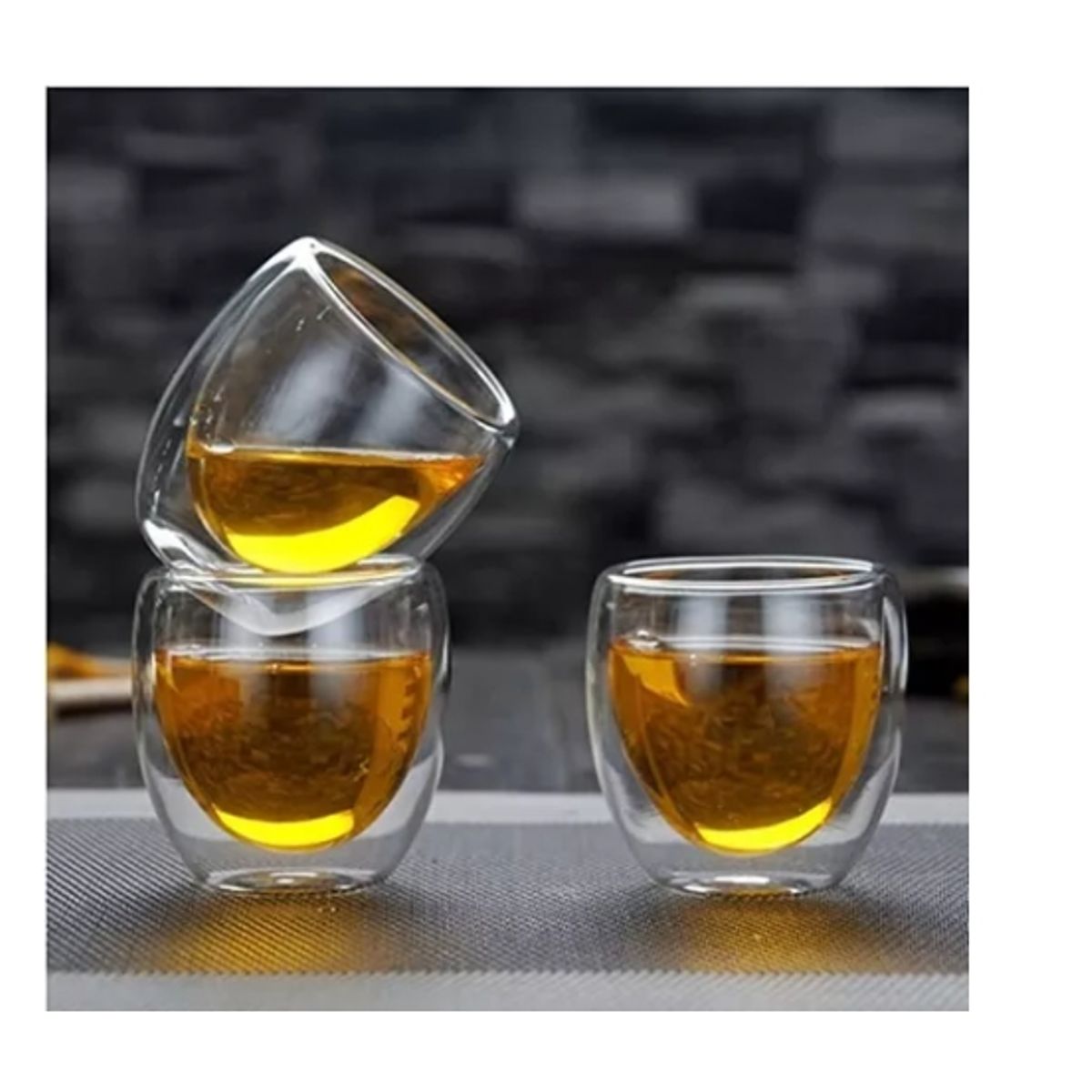 ESHOPANGIE - Set 4 Tazas Espresso Doble Pared 250ml Frio, Caliente