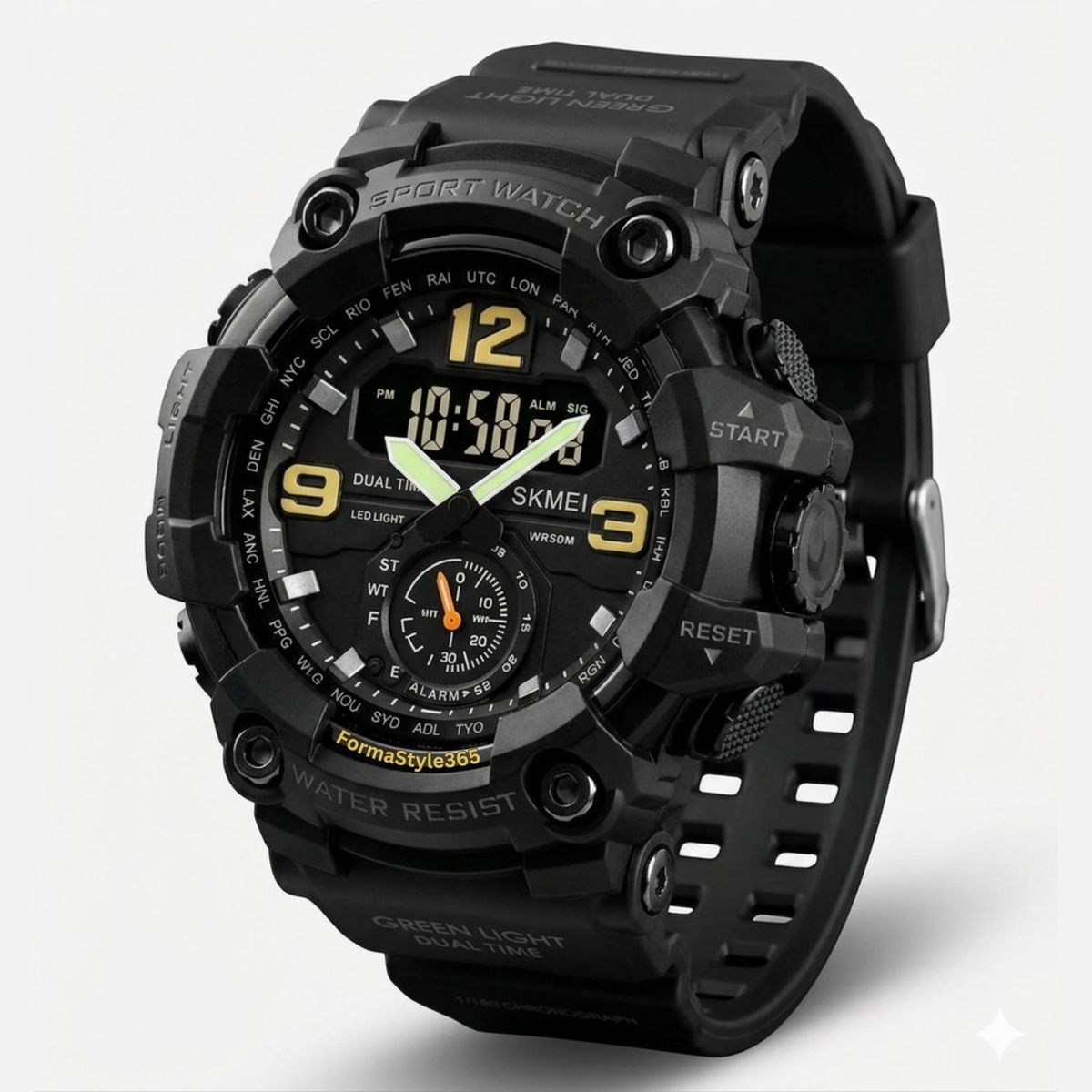 SKMEI - Reloj Hombre Deportivo - Análogo Digital - Luz LED - Sumergible