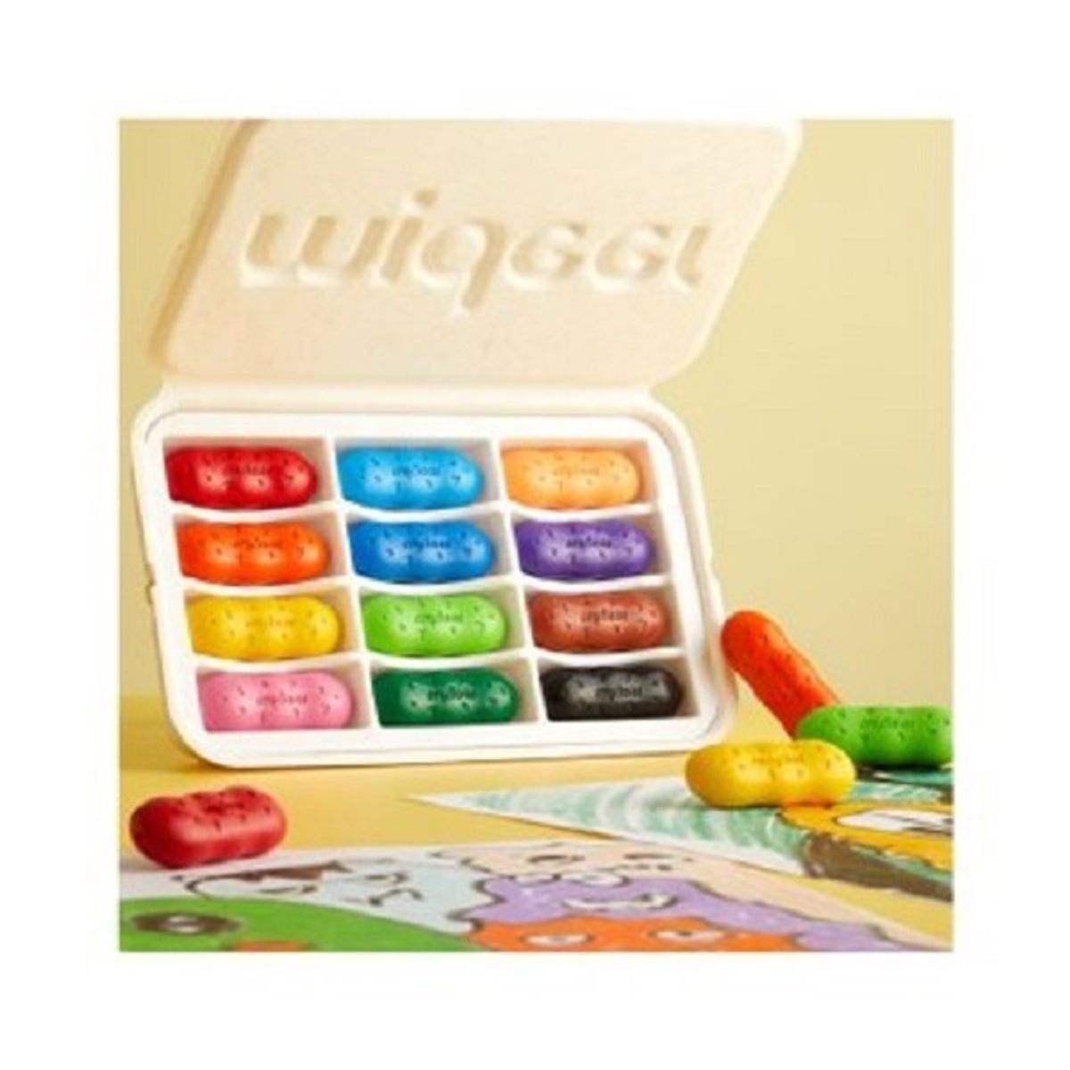 MIDEER - Crayones Ergonómicos Para Niños - 12 colores
