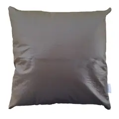 ELIZABETH PEPER - Cojin Decorativo EcoCuero Cafe Oscuro 60x60 Relleno.