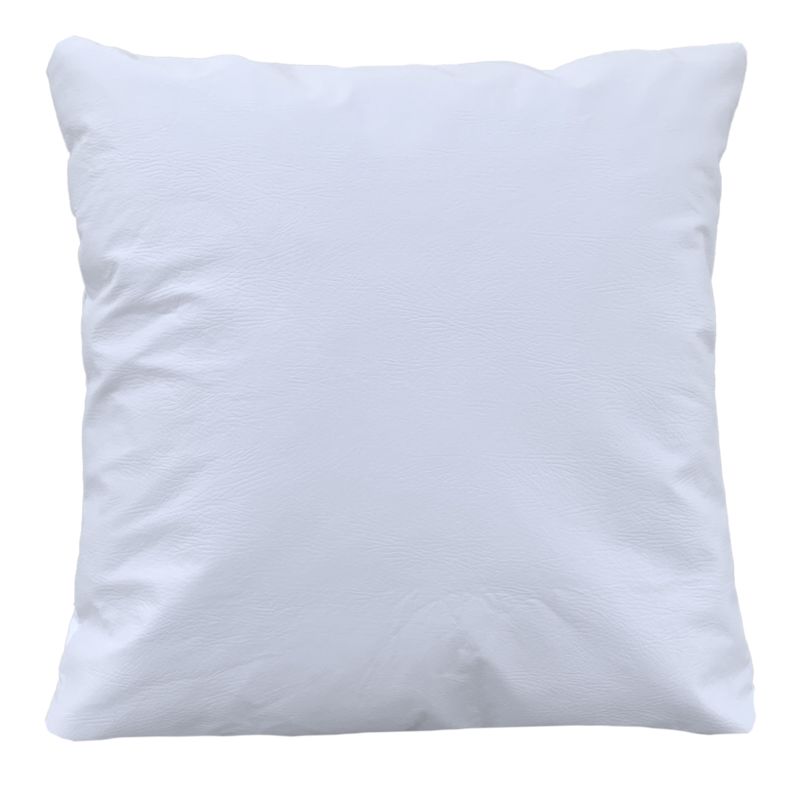 ELIZABETH PEPER - Funda Cojin Decorativo EcoCuero Blanco 50x50.