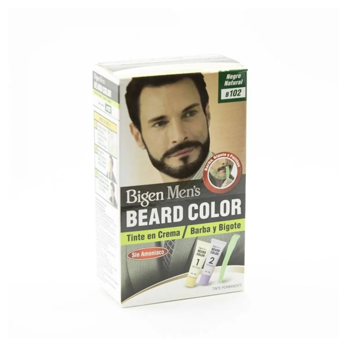 BIGEN - Tinte Para Barba Beard Color B102 Negro Natural