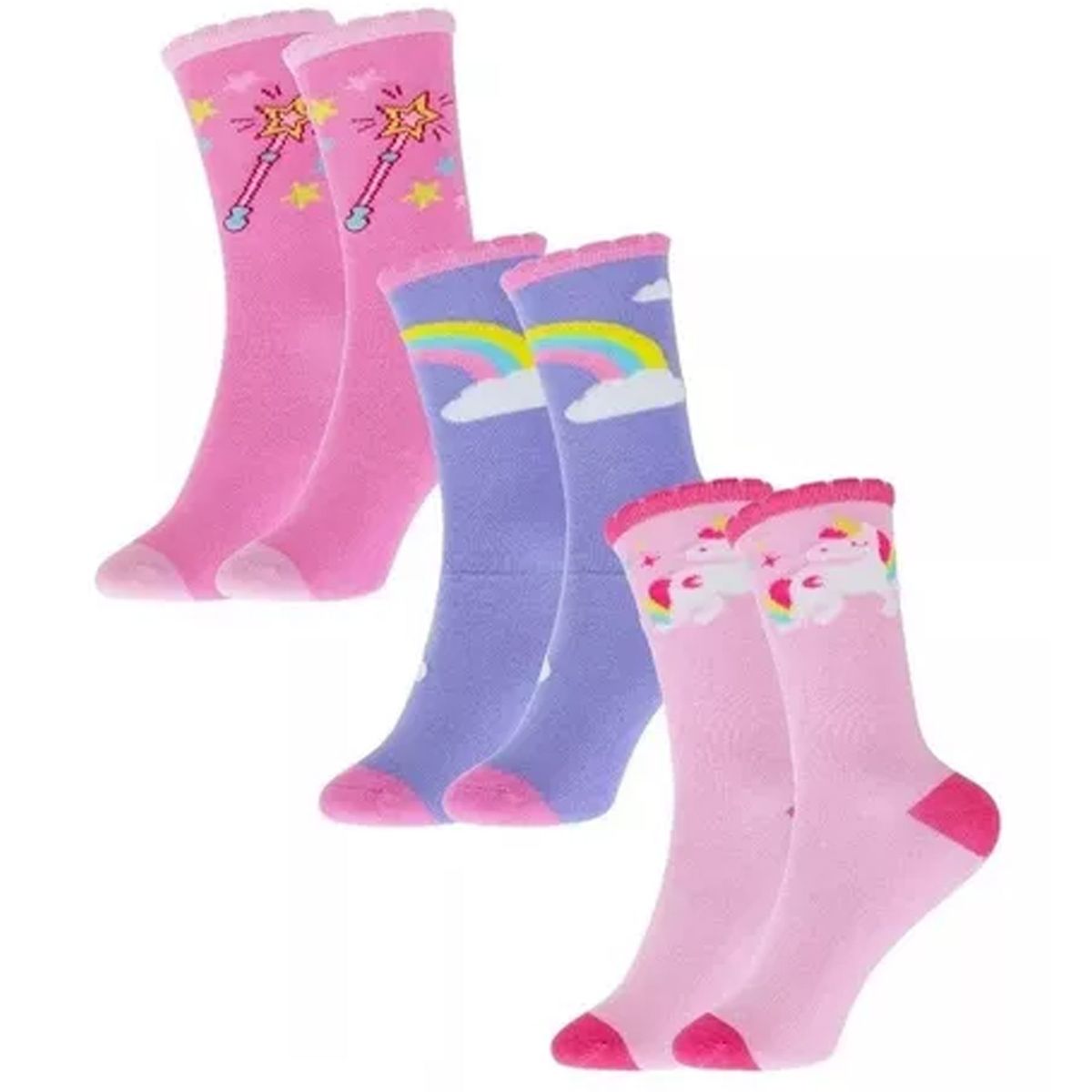 EVERSO - 6 Pares Calcetines De Niña Bambu Sin Costura