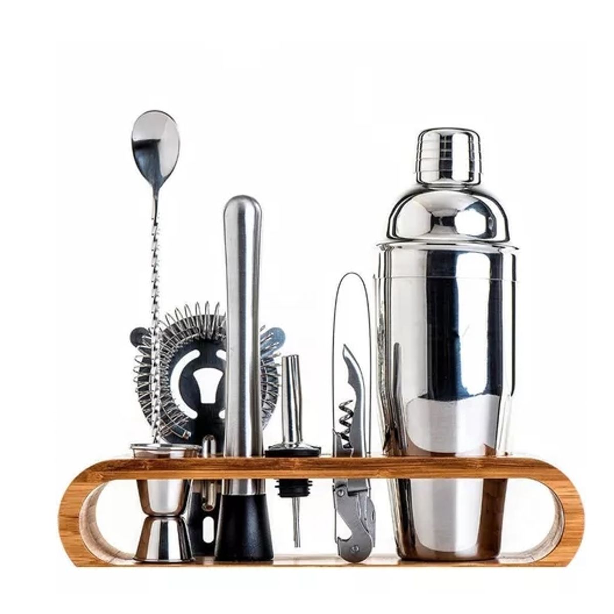 GENERICO - Set Bartender Sacacorchos Destapador Coctelera 10 Piezas