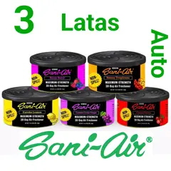 GENERICO - PACK 3 LATAS AROMÁTICAS SANI AIR PARA AUTO