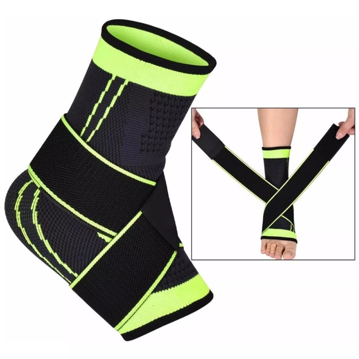 GENERICO - Tobillera Venda Elastica Ortopedica Compresión Dolor Tobillo