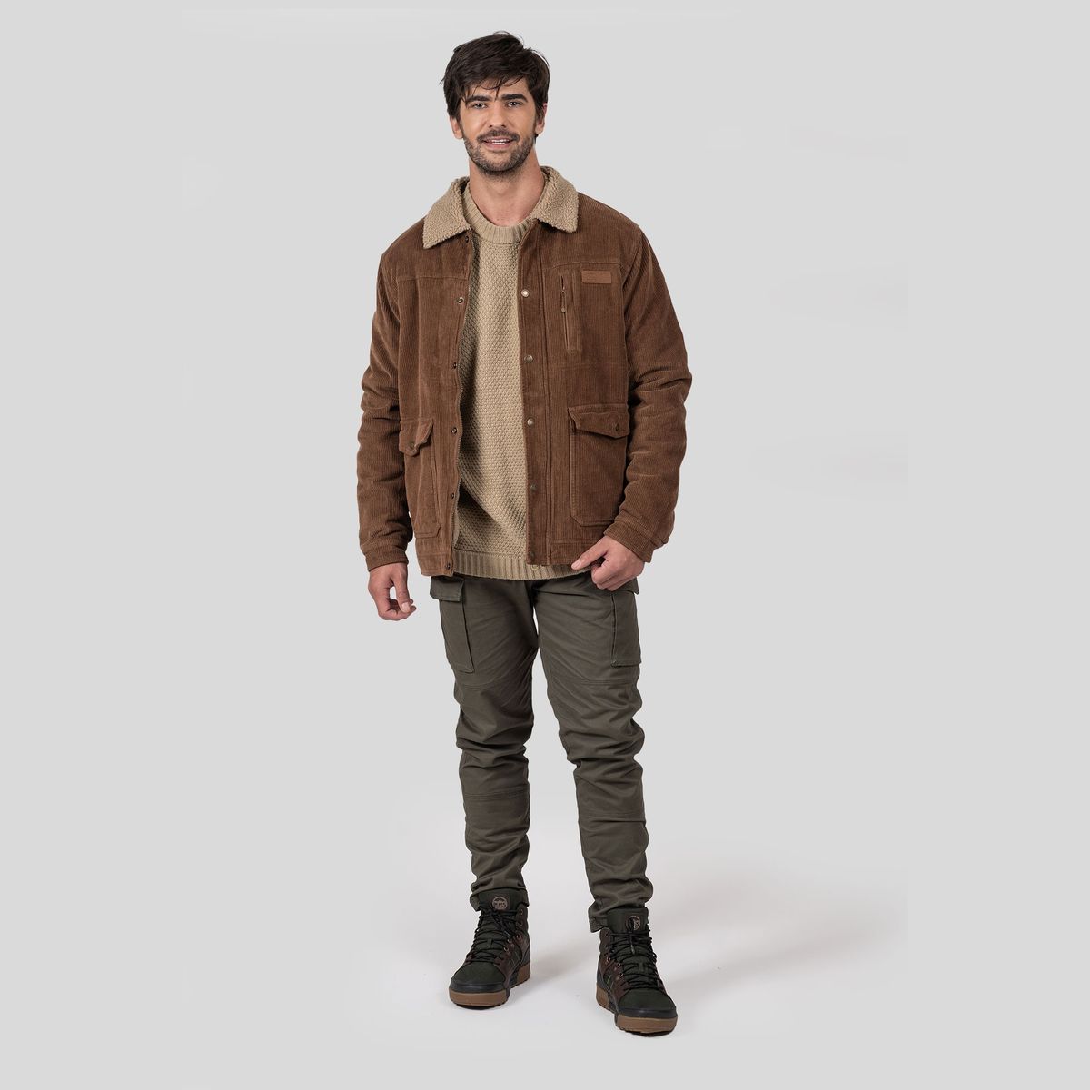 GNOMO - Chaqueta Corduroy Memba Hombre Brown Gnomo