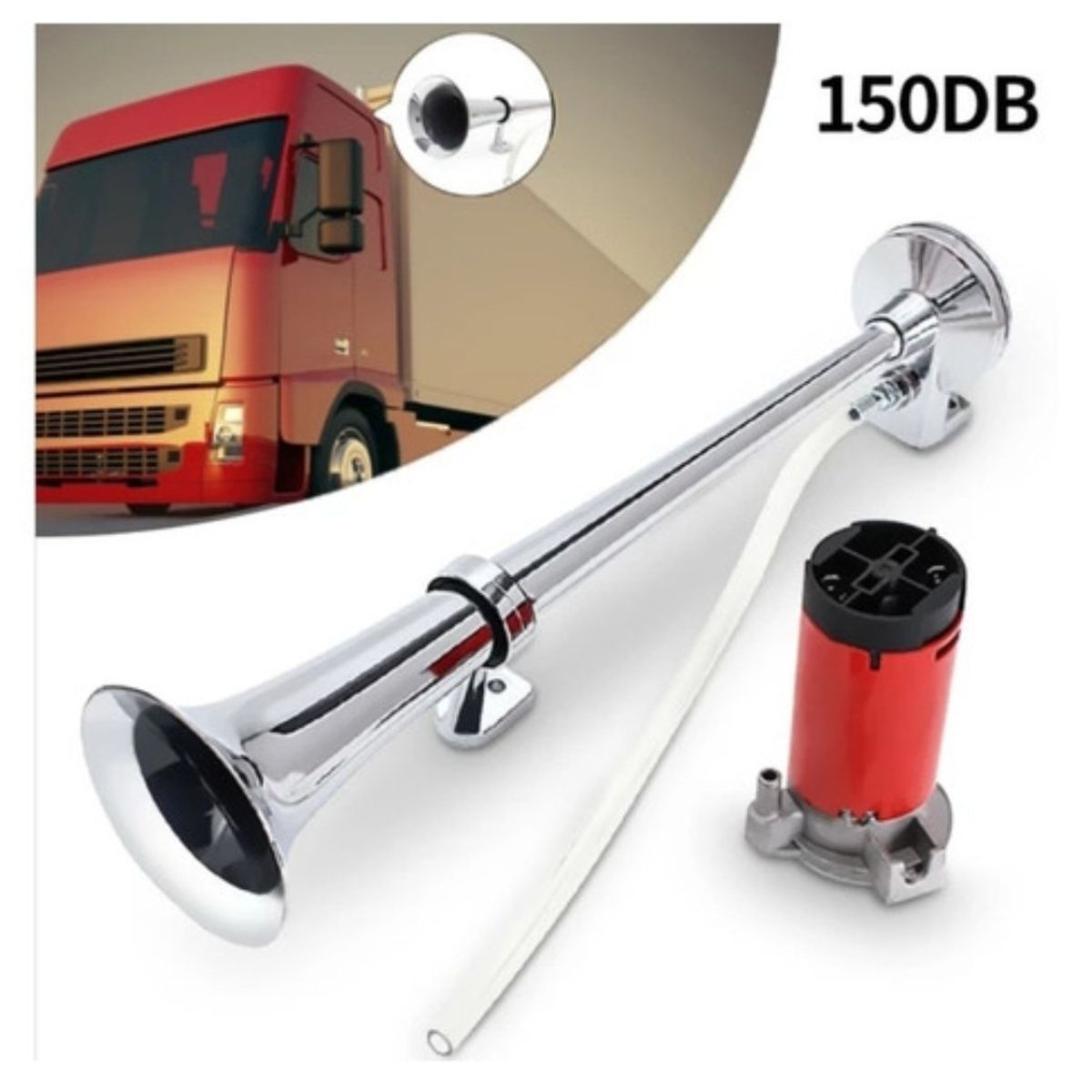 GENERICO - Bocina 24v electrica trompeta de aire comprimido universal