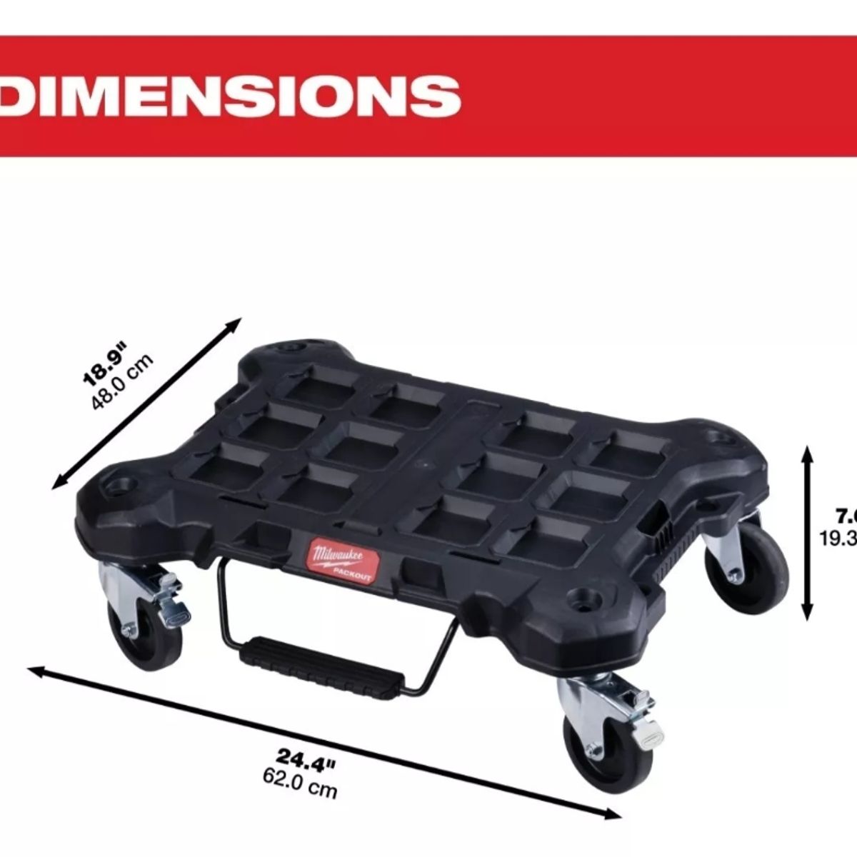 MILWAUKEE - Milwaukee Base Packout Carro Milwaukee Dolly 48-22-8410