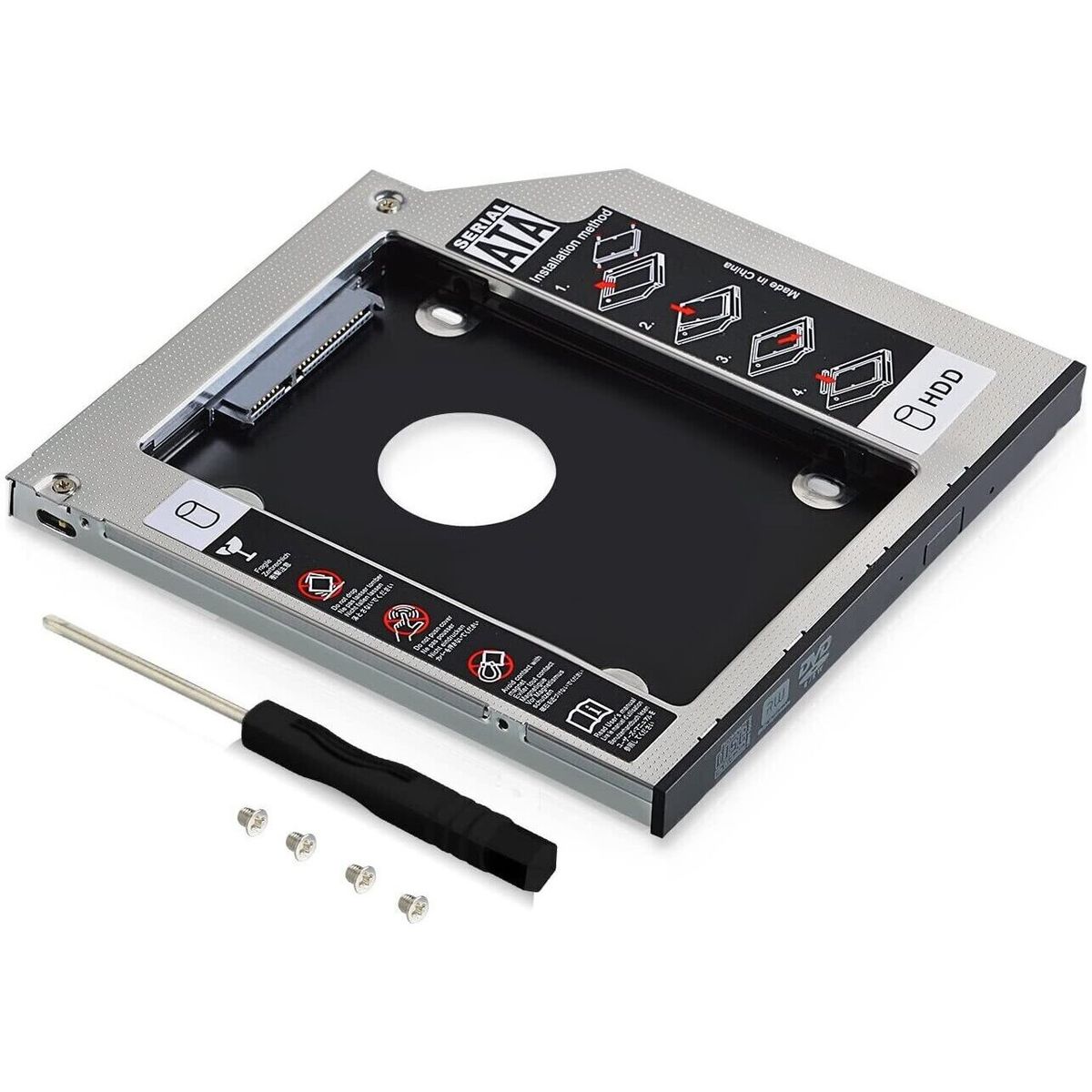GENERICO - Caddy 9.5Mm Adaptador Sata Disco Duro Ssd 2.5