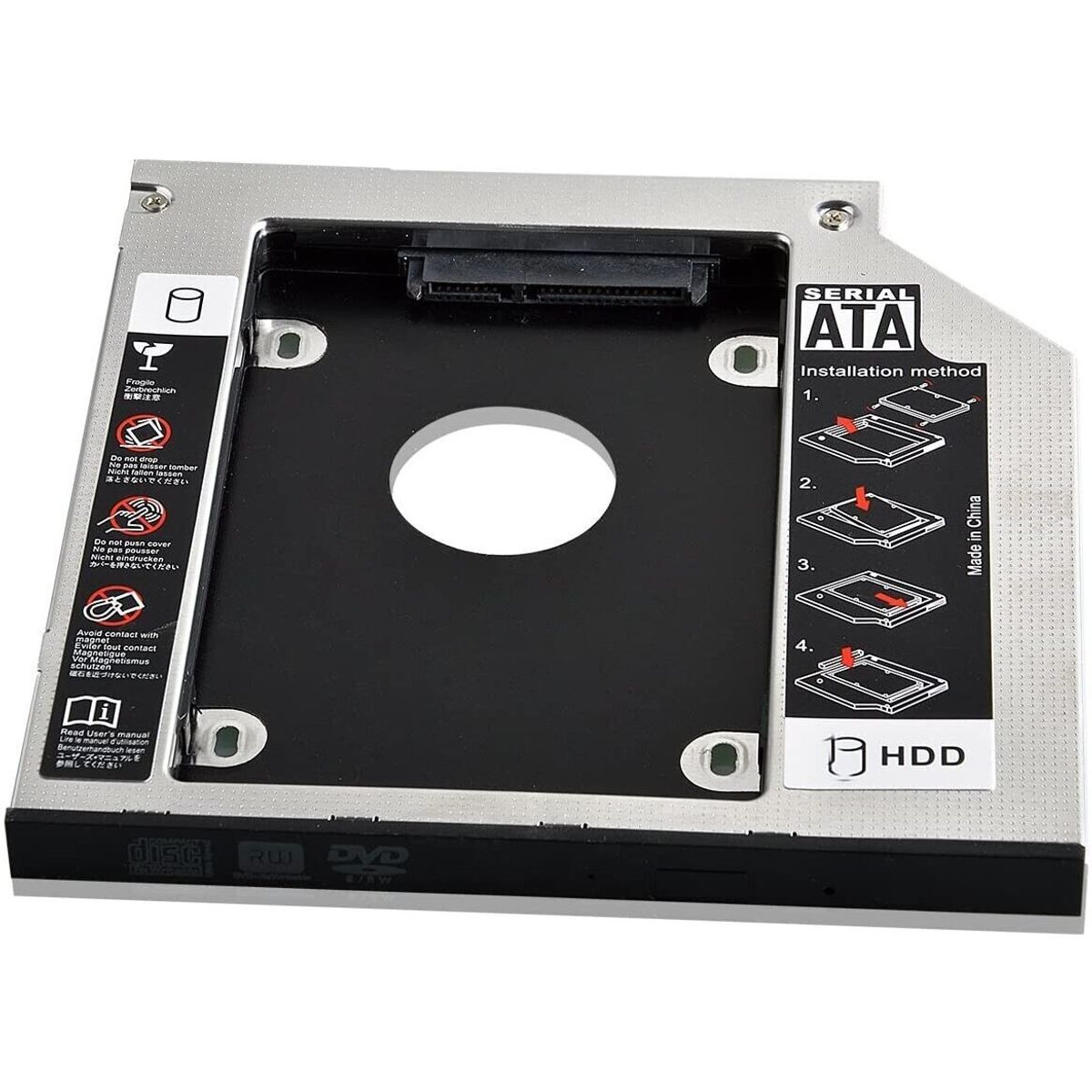 GENERICO - Caddy 9.5Mm Adaptador Sata Disco Duro Ssd 2.5