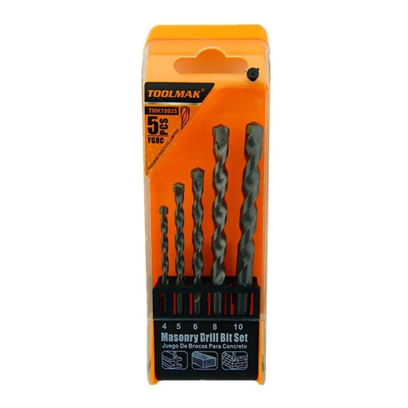GENERICO - Kit Set Juego Brocas Para Concreto 5 Piezas Tmk19935