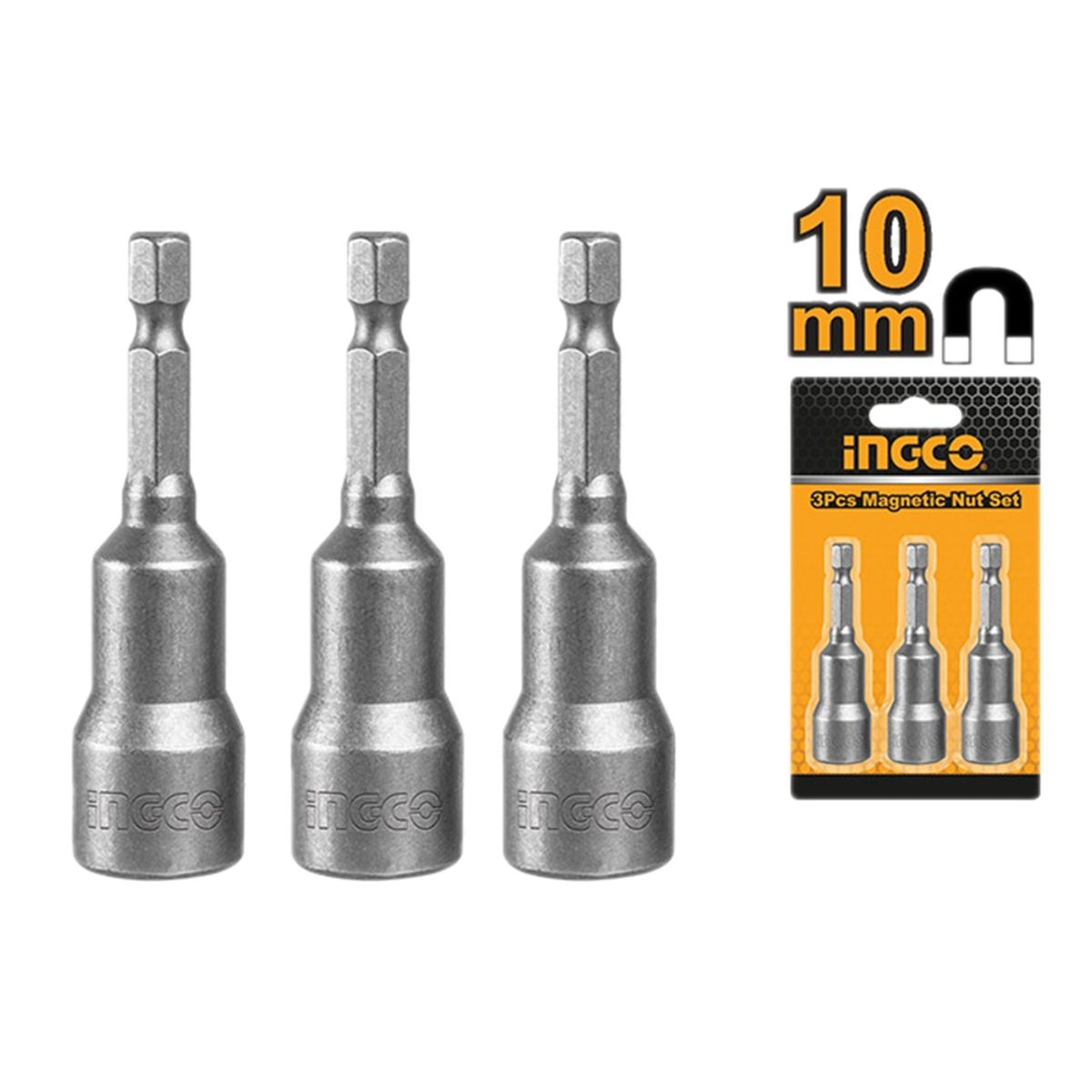 INGCO - Adaptadores Para Taladro 10mm Punta Magnetica 3 Pcs Ingco