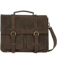 Maletín Cuero Hombre Ks Pocket Café