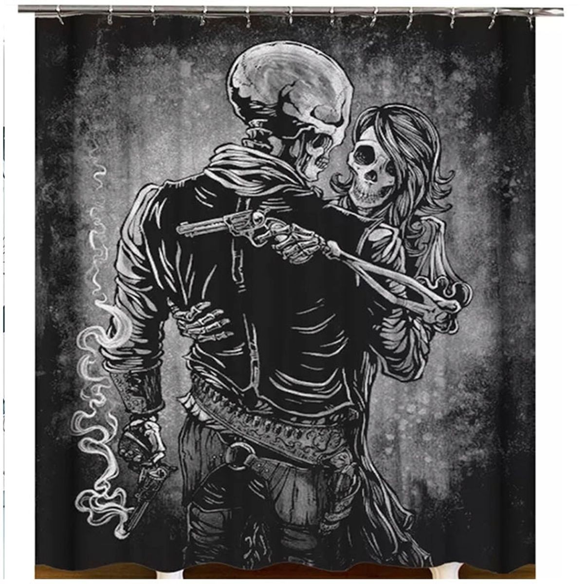 GENERICO - Cortina De Baño Genero Impermeable Calavera 180 cm