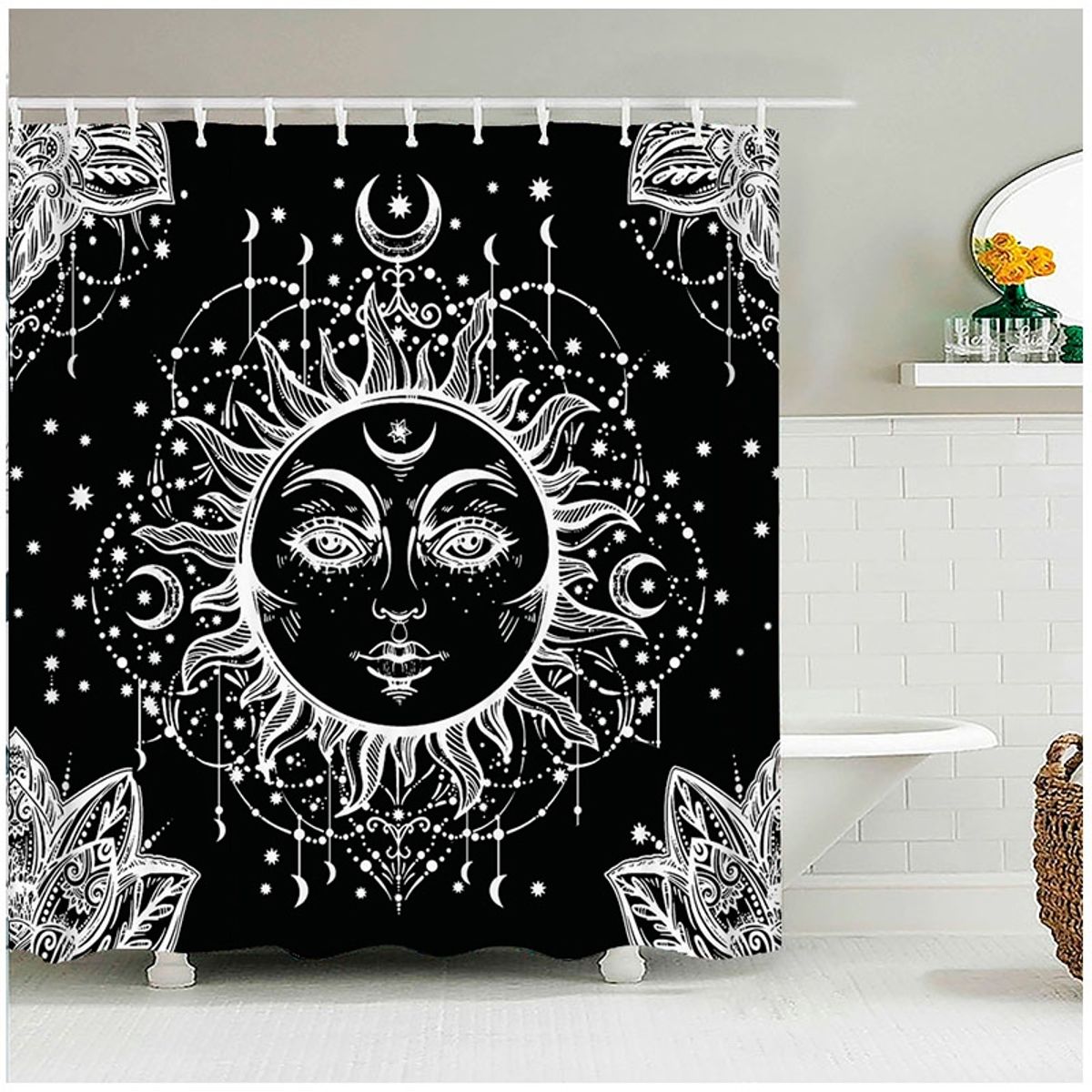 GENERICO - Cortina De Baño Genero Impermeable Sol 180 cm