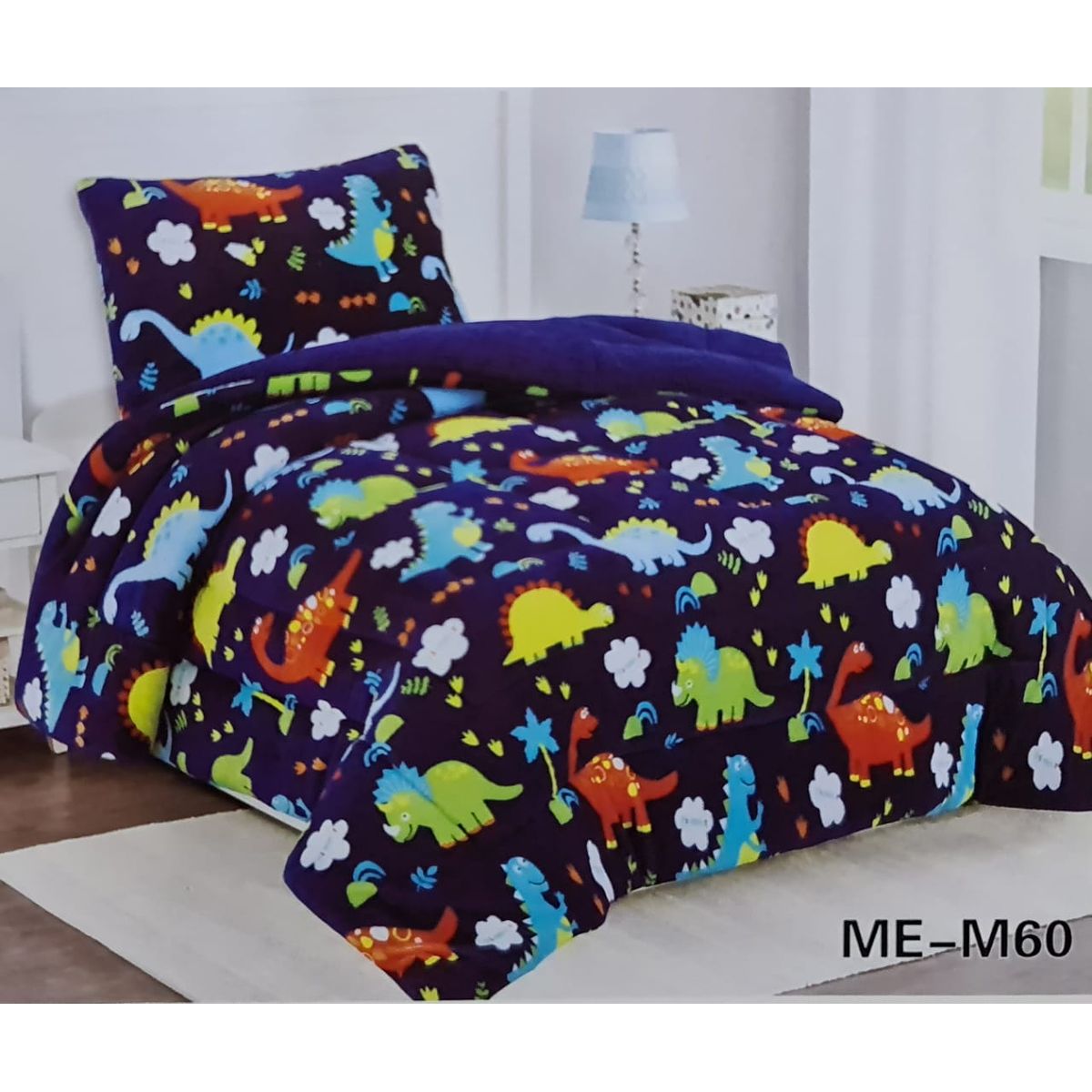 GENERICO - PLUMONES CON CHIPORRO Y POLAR PLUSH INVIERNO  1.5 PLAZA