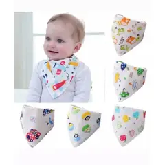 GENERICO - Bandana De Bebe O Babero Algodón 6 Und Boton NIÑA