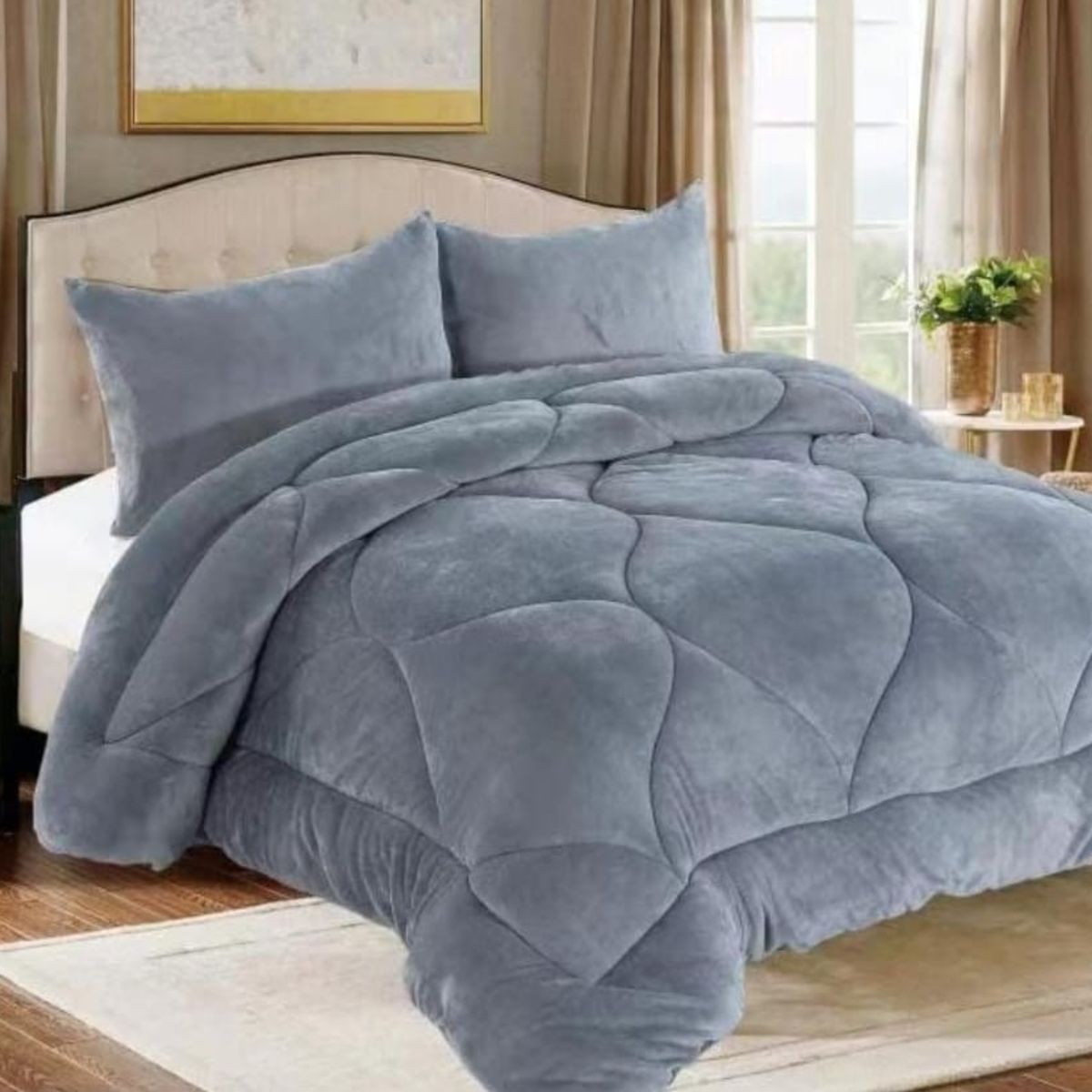 GENERICO - PLUMON BLANCO CON CHIPORRO Y POLAR PLUSH KING 250X270