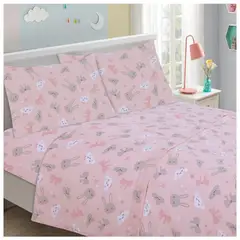 Ilusion - Sabana Infantil Illusions 144 Hilos 1,5 plaza con Funda Modelo Lady