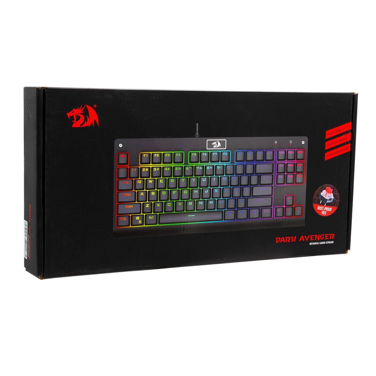 REDRAGON - Teclado Gamer Redragon Dark Avenger K568-RGB Switch Rojo