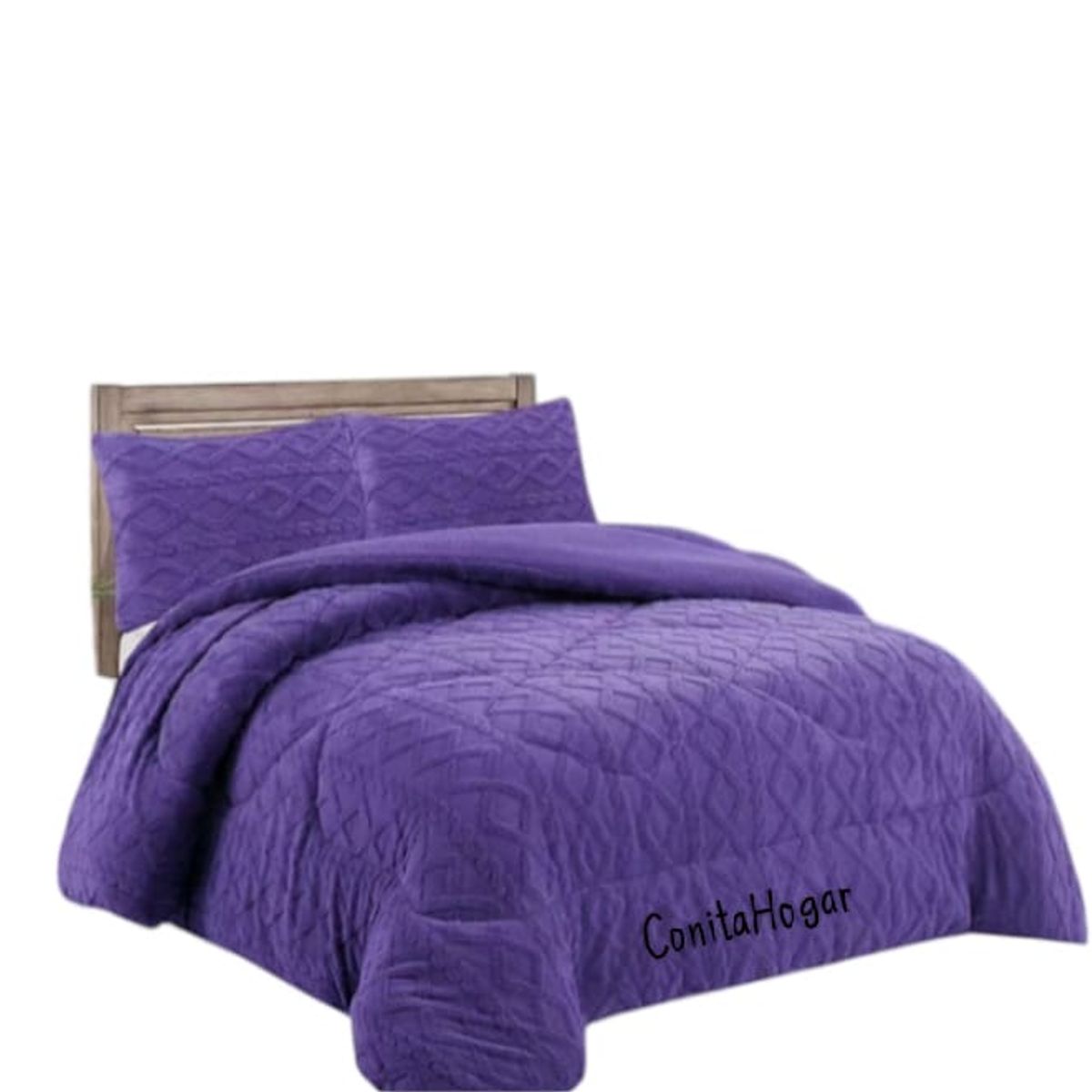 GENERICO - Cobertor o Cubrecama Plush 2 plazas; ZicZac