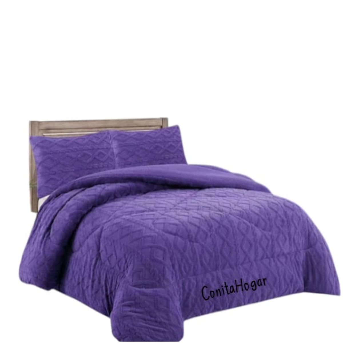 GENERICO - Cobertor o Cubrecama Plush 2 plazas; ZicZac