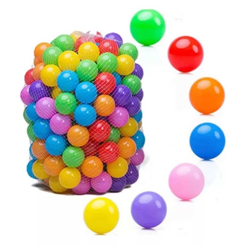 GENERICO - PELOTITAS PLASTICAS DE COLORES DE 5.5 CM 100 unidades