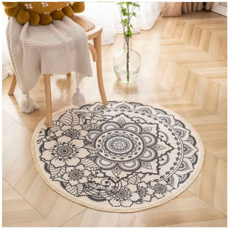 GENERICO - Alfombra Kilim de estilo etnico Redonda 120 cm