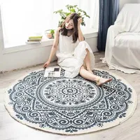 Alfombra Kilim de estilo etnico Redonda 120 cm.