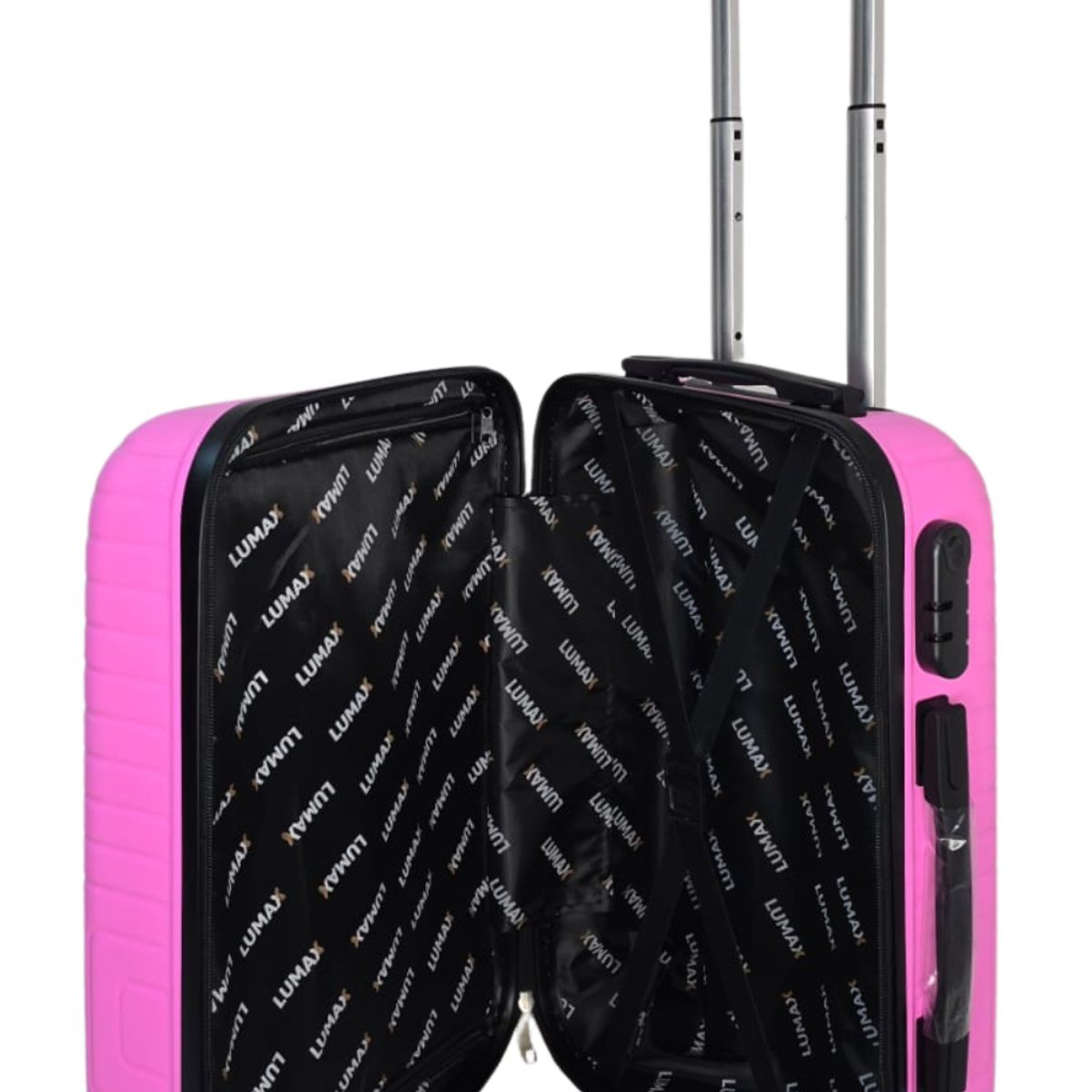 GENERICO - Set 3 Maletas Rigidas Ruedas 360- Rosado pastel L